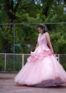 Elegant Pink Ethnic Gown