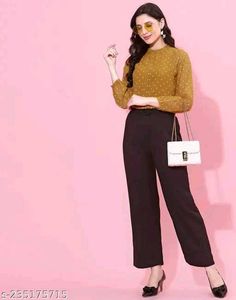 Mustard Round Neck Top &amp; Tunics