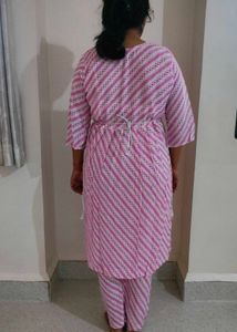 Pink &amp; White Kurta Set🌸