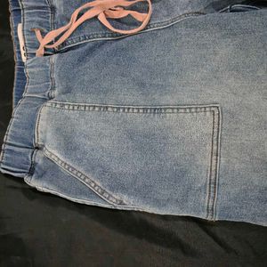 Denim Cargo Pants