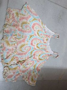Tie-Dye Ruffle Top
