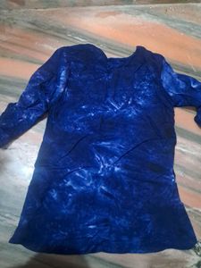 Blue Embroidered Kurta