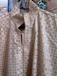 Elegant Gold Jacquard Kurta