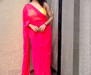 Pink Ready To Wear Saree