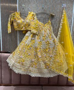 Gorgeous Yellow Lehenga Choli With Dupatta