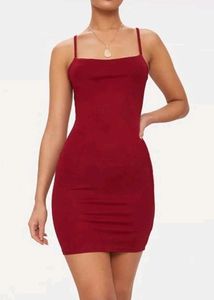 Red Bodycon Sleeveless Dress (Can Swap)