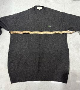Lacoste Grey Cable Knit Sweater