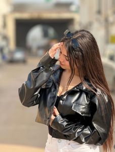 Stylish Black Faux Leather Jacket🧥
