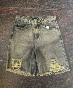Distressed Denim Shorts