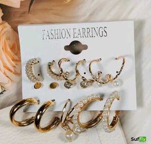 Combo set of 9 Stylish Earrings with latest design