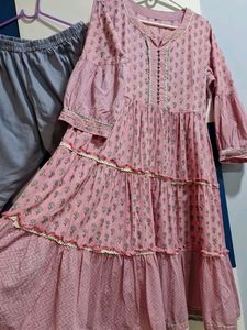 Cotton Frock With Pant
