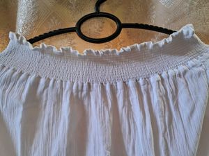 White Flowy Ethnic Skirt