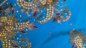 Blue Embellished Saree