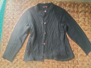 Black Braid Like Cardigan