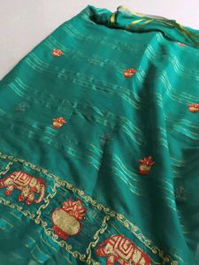 Beutiful Sari With Patchwork