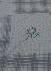 Blue Plaid Bedsheet Set