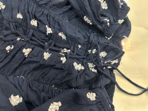 Floral Tie-Front Long Sleeve Top