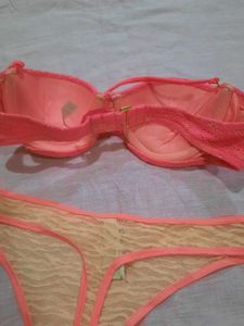 New Pink Lace Bikini Set