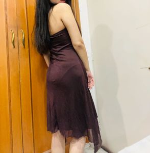 Brown Halter Dress