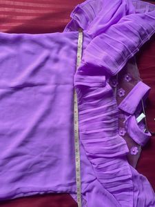 Lavender Ruffle Top