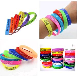 Colorful Silicone Wristbands pack of 10