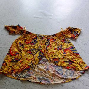 Boho Print Off-Shoulder Top