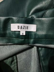 Green Faux Leather Pants Free Size for 30 32 34