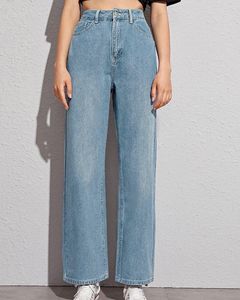 Straight Fit Blue Jeans