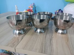 Set of 6 Stainless Steel Dessert Bowls