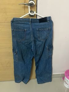Blue Denim Cargo Pants