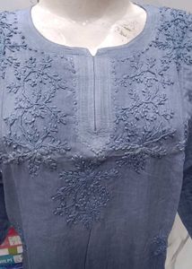 Lakhnavi Hand Embroidery Short Kurti