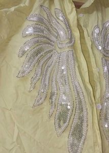 Embellished Light Yellow Shirt