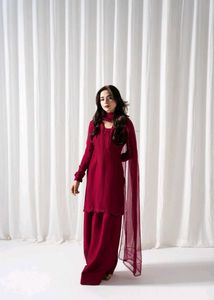 Maroon Farsi Salwar Suit Set
