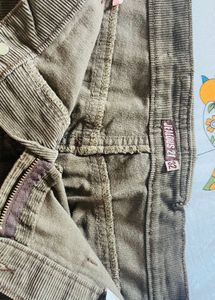 Corduroy Cargo Mini Skirt