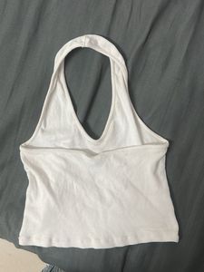 White Halter Top