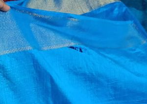 Blue Saree/peacock design/Free Blouse💙