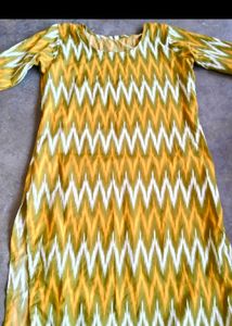 Yellow Zig Zag Kurti