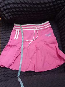 pleated cotton skirt