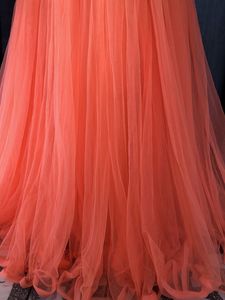 Elegant Coral Ethnic Gown