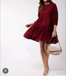 Maroon Casual Dress