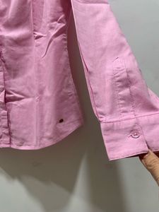 Allen Solly Pink Cotton Rich No Peep Shirt Women