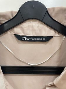 🥂 Golden Hour Luxe: ZARA Champagne Satin Blouse