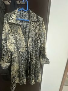 Snakeskin Print Mini Dress
