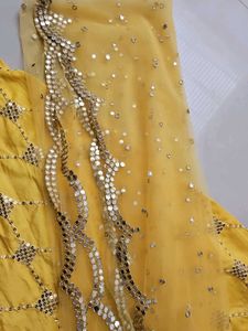 Yellow Sequin Lehenga Choli