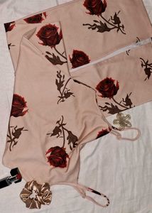 Y2k rose print BODYCON dress