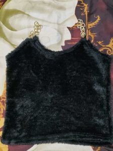 Black Sleeveless Party Top