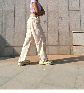 Beige Parachute Pant