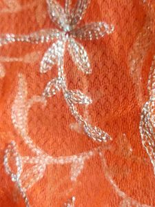 Orange Floral Net