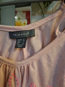 Pink Embroidered Crop Top