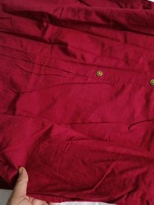 Womens Long Red Kurta Pure Cotton ✅💕❤️